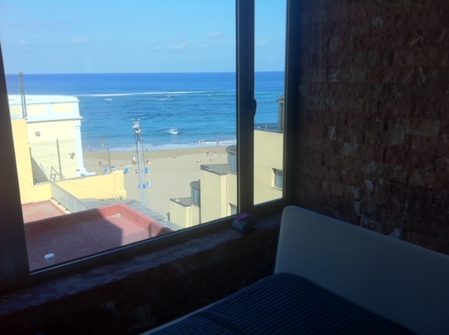 Vor uns der Atlantik! Blick aus unserere ersten Wohnung 2013.